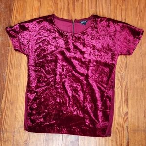 Lucky Brand Red Baggy Top/Blouse Size Small (fits a Medium too)